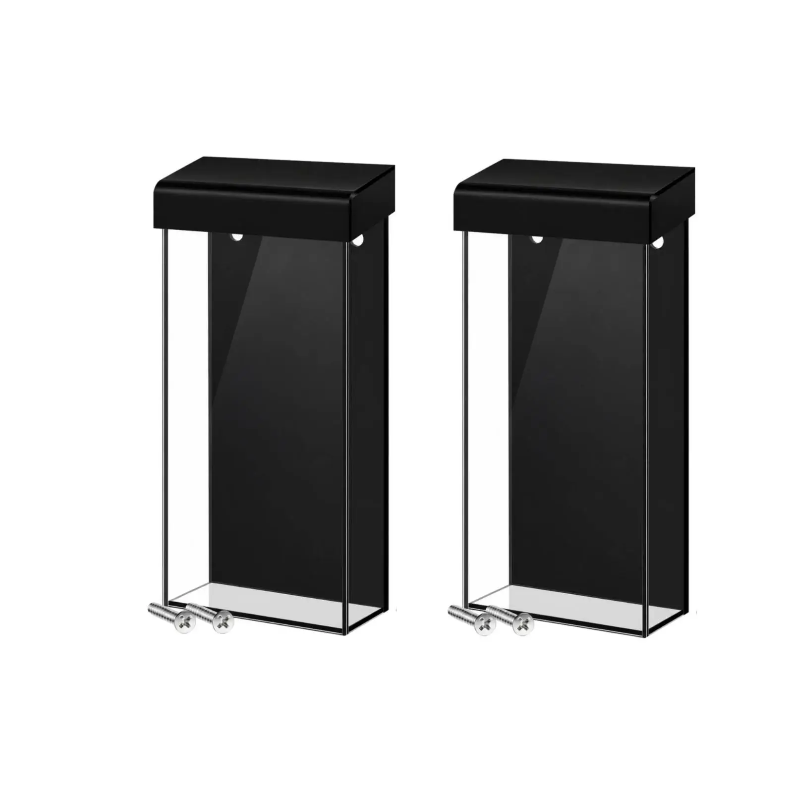 Waterproof Acrylic Wall Mount Brochure Rack for Three Fold Pamphlets with Anchor Kit for Store Entryway