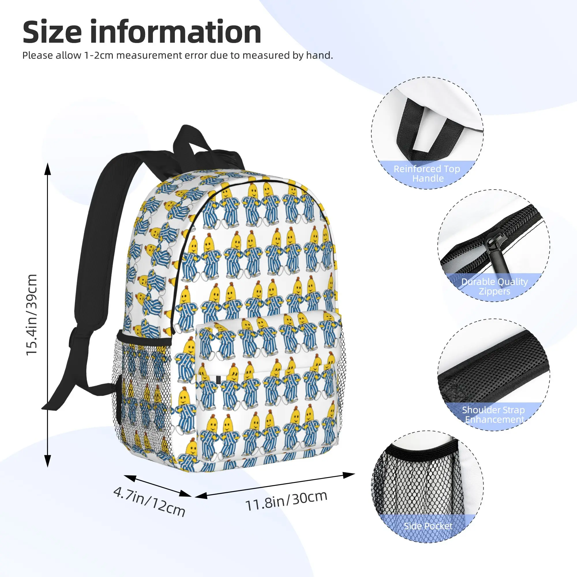bananas in pyjamas best friend  Backpack Hot Sale Daypack Large Capacity Boy Girl BookBag Shoulder Bags for Men Women School Bag