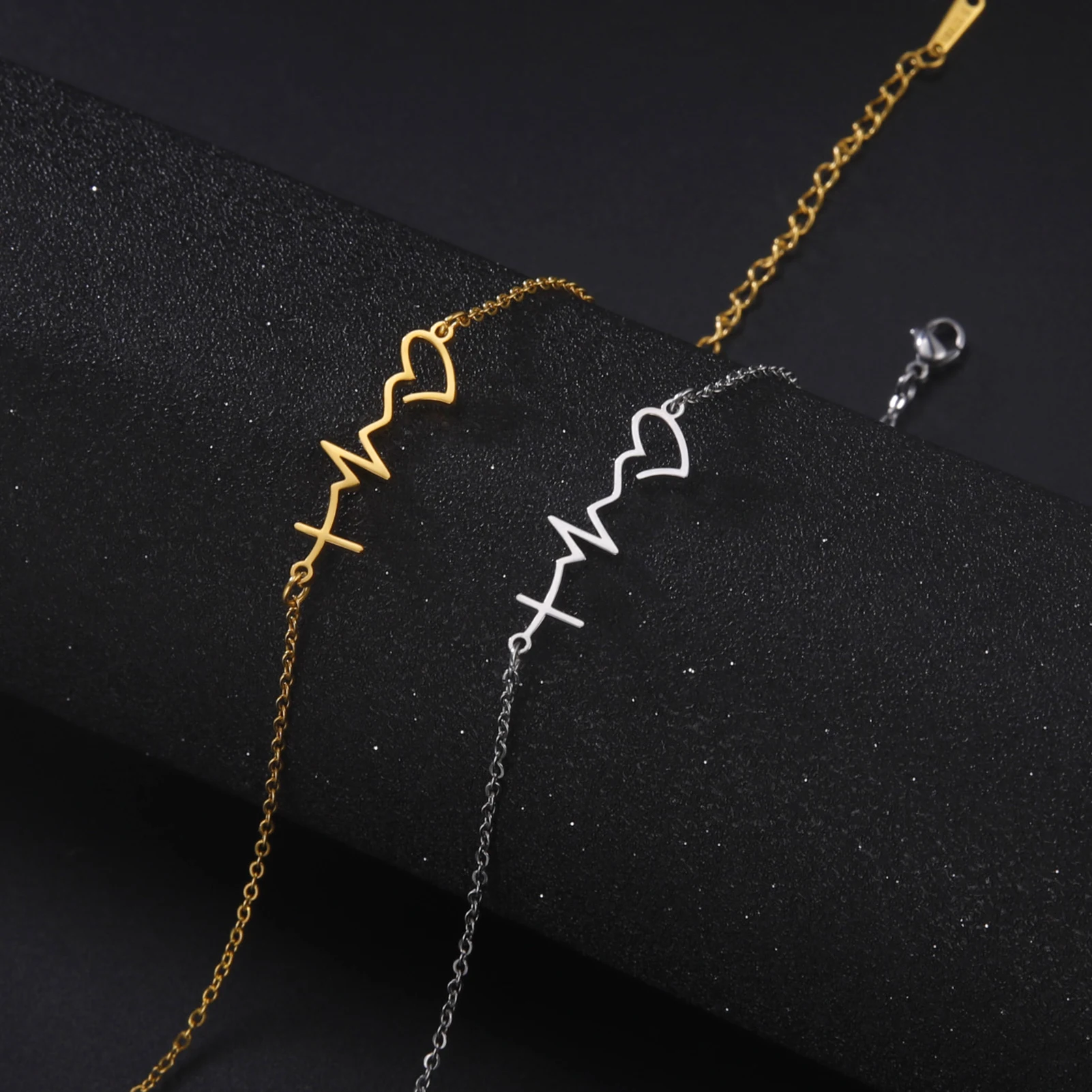 Kkjoy Mode Edelstahl Fußkettchen für Frauen Männer Silber Farbe Buchstaben Symbol Fuß kette einfachen Schmuck weiblichen Strand Accessoires – Detail 5