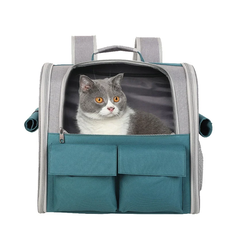 

pet backpack with cushion for cats and small dogs breathable mesh design Pet Hiking backpack Airline Approved Travel carrier bag