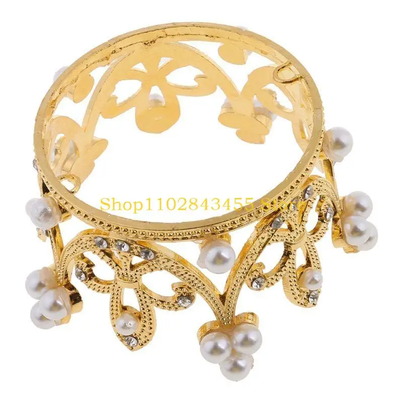 

49MC Мини-круглая корона для жемчуга со стразами и тиарой, топпер для торта, детские аксессуары для волос