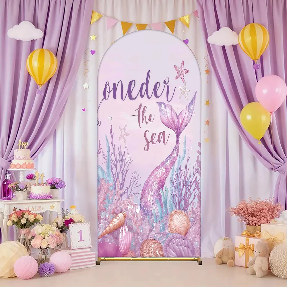 

Glitter Mermaid Tail Scales Backdrop Princess Girl Birthday Party Decoration Cover Baby Shower Photography Background