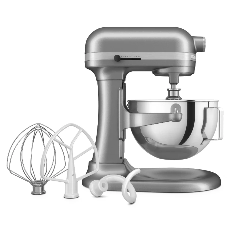 KitchenAid Batidora con base elevadora de tazón de 5,5 cuartos, contorno plateado