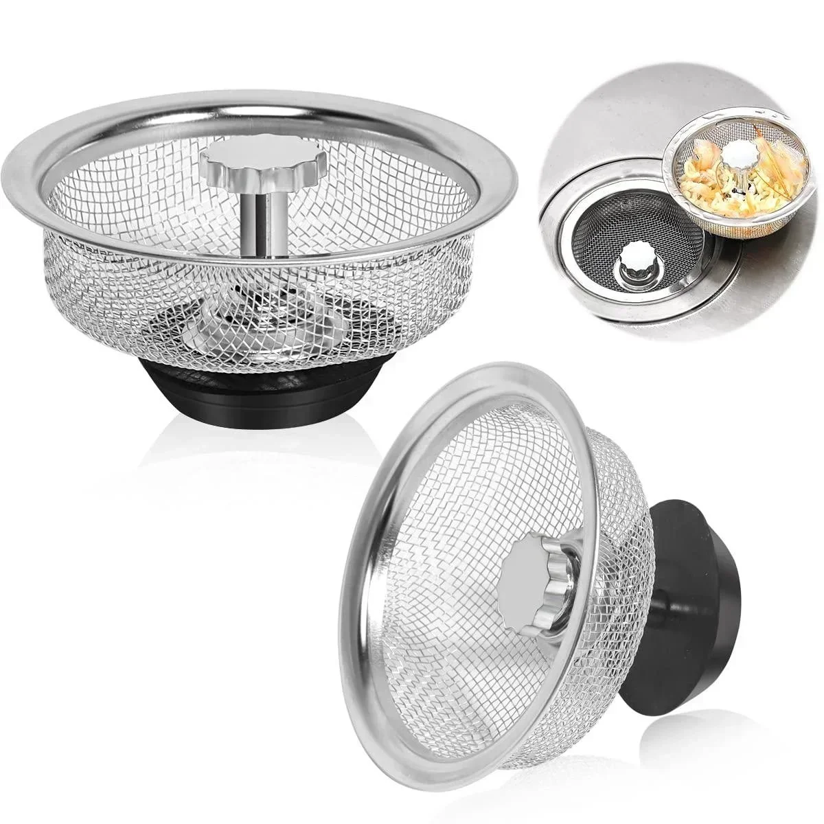 

Kitchen Sink Filter Stainless Steel Sink Sewer Mesh Strainers Kitchen Tools Bathroom Floor Drains Hair Catcher Waste Plug Filter