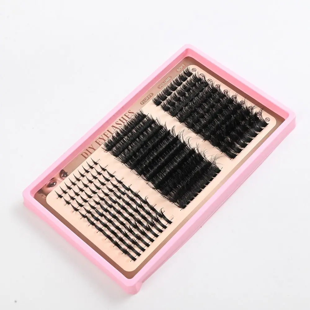 

10-18mm Length False Eyelashes Bond and Seal Wispy Style DIY Lash Extension Kit Cluster Design Natural Look Eye Makeup Tools