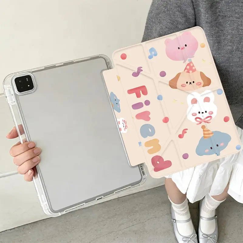 Anti-Bending 3+Y Fold Case For Redmi Pad SE 11 Pro/Pro2 12.1 Xiaomi Pad 7/7Pro 8/8Pro 11.2 Xiaomi Pad 5/5Pro 6/6Pro 11
