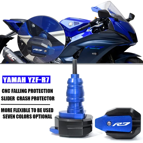 Para YAMAHA YZF-R7 YZF R7 YZF R7 2021 2022 motocicleta CNC protección contra caídas marco deslizante carenado Protector Anti Crash Pad