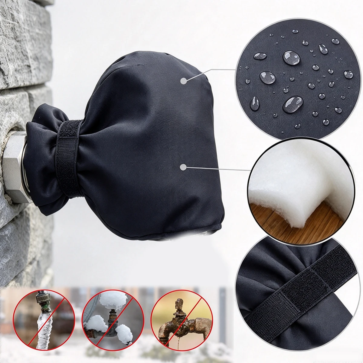 Faucet Antifreeze Protective Cover Winter Insulation Garden Vegetable Products Gardens and Terraces Home Supplies Accessories