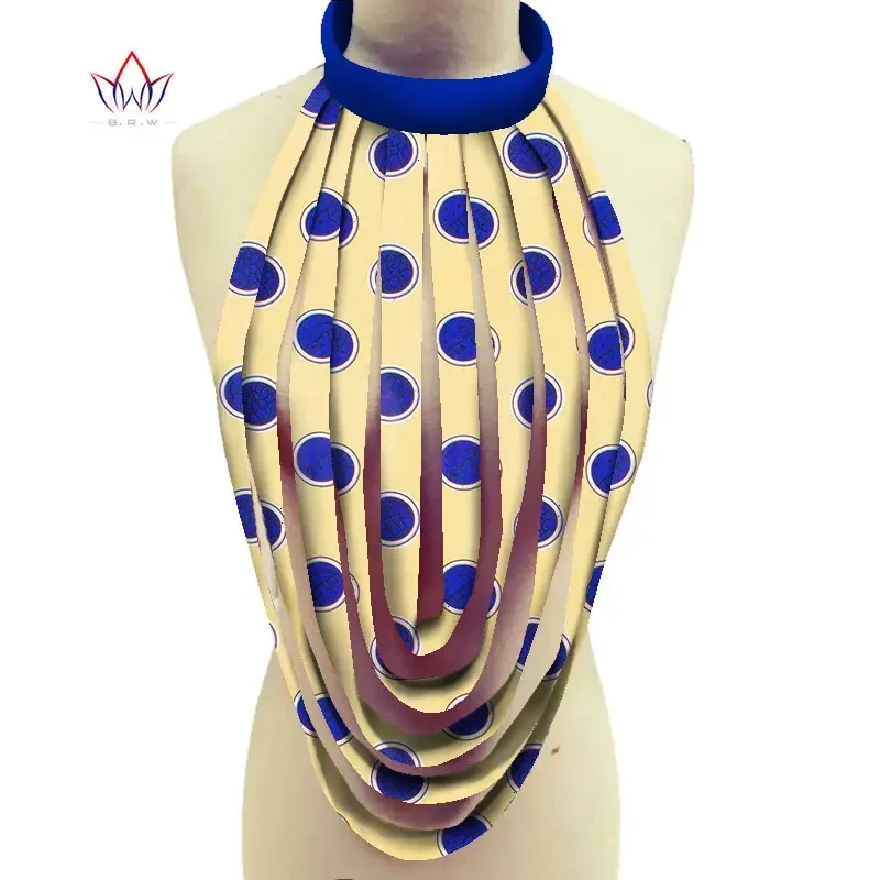 

African Multi-layered Rope Necklace Ankara Jewelry African Print Multistrand Necklace Africa Wax Necklaces SP059