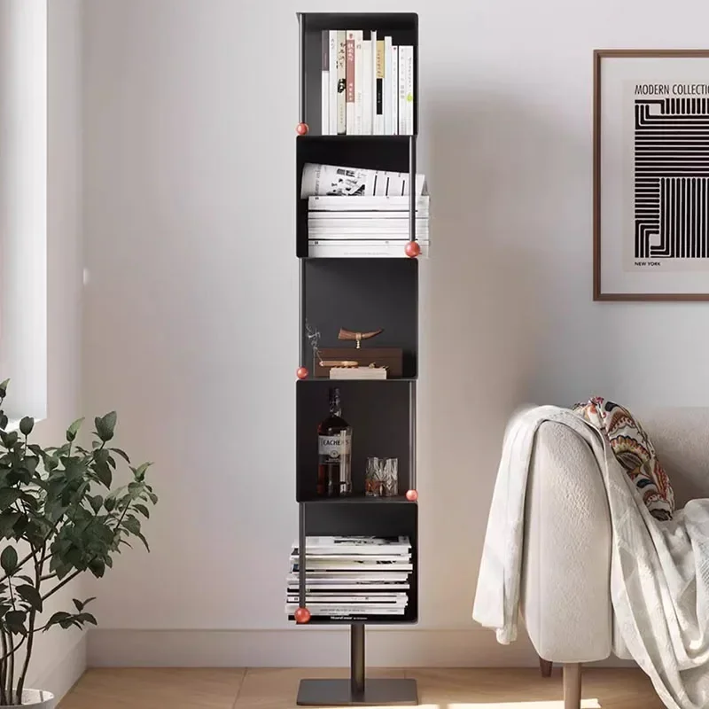 

Миниатюрный вращающийся книжный шкаф для кукольного домика, вертикальный винтажный традиционный вращающийся книжный шкаф, миниатюрный деревянный Estante Livross