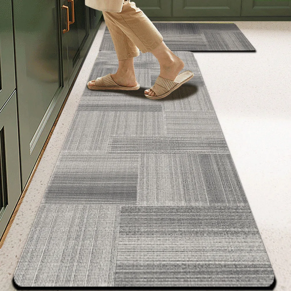 VIKAMA Silicoflora Ceramic Tile Carpet Anti-slip Water Absorbing Oil Absorbing Kitchen Laundry Room Foot Mat Home Decoration