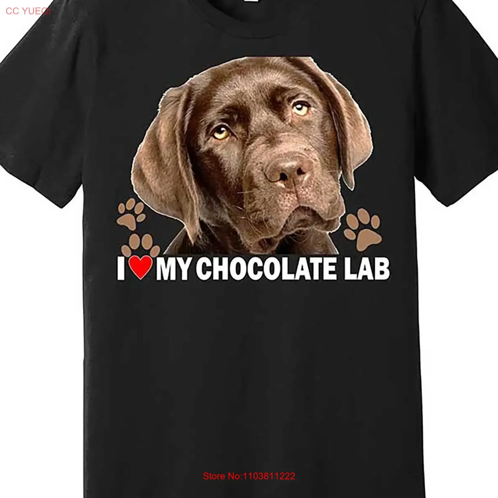 Camiseta Premium I Love My Chocolate Lab 561868, divertida, vintage, lavada, elegante, con gráfico elástico, transpirable, informal para hombre