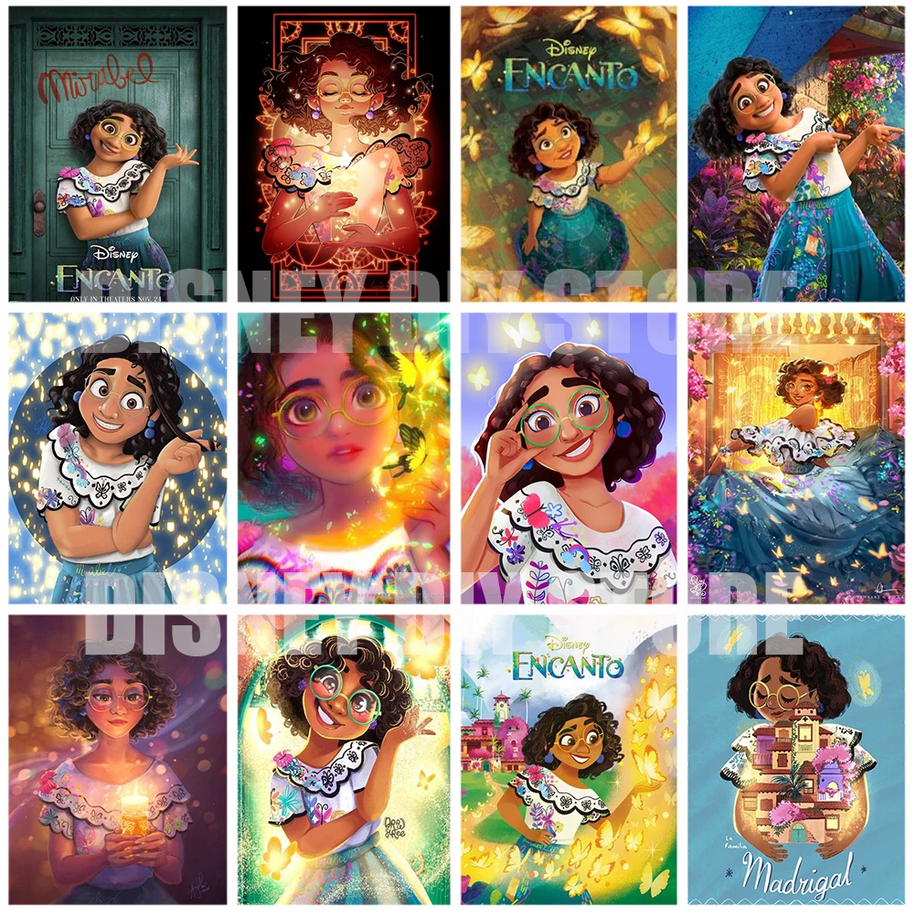 Disney Cartoon 5D Diamond Painting Encanto Magic Girl Mirabel Full Round Mosaic Cross Stitch Embroidery Diamond  Home Decor