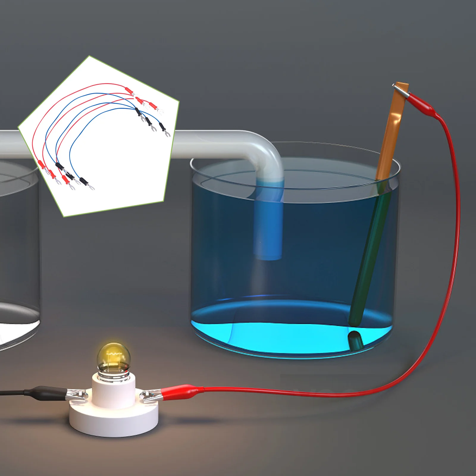 

6Pcs U-Shaped Fork Wire Circuit Wire Suitable for Physics Lab Home Experiment Wiring Fork Line