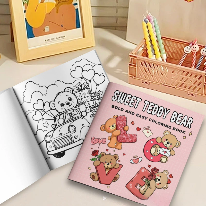 Bold-easy Patterns Coloring Book for Adults Cute Drawing Book Perfect Gift for Party and Birthday