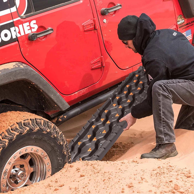 Car Off Road Accessories 4x4 Emergency Rescue Tool Snow Sand Mud Super Tough High Strength Nylon Traction Boards Rail Recovery