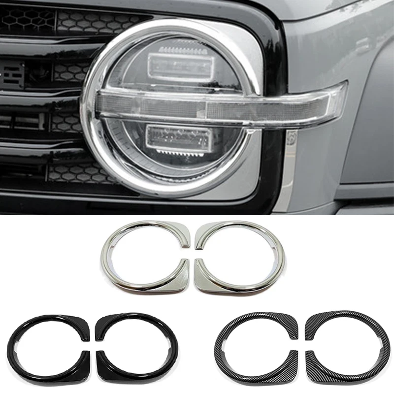 

ABS Chrome Carbon Black For GWM Great Wall Tank 300 2022 2023 Car front bumper headlight trim frame cover exterior accessories