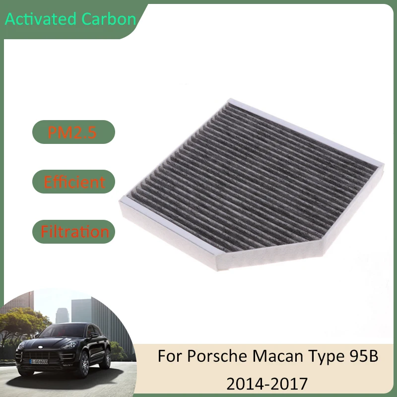 Air Conditioning Filter For Porsche Macan Type 95B MK1 2014 2015 2016 2017 8K0819439B Activated Carbon Accessories Vehicle Parts