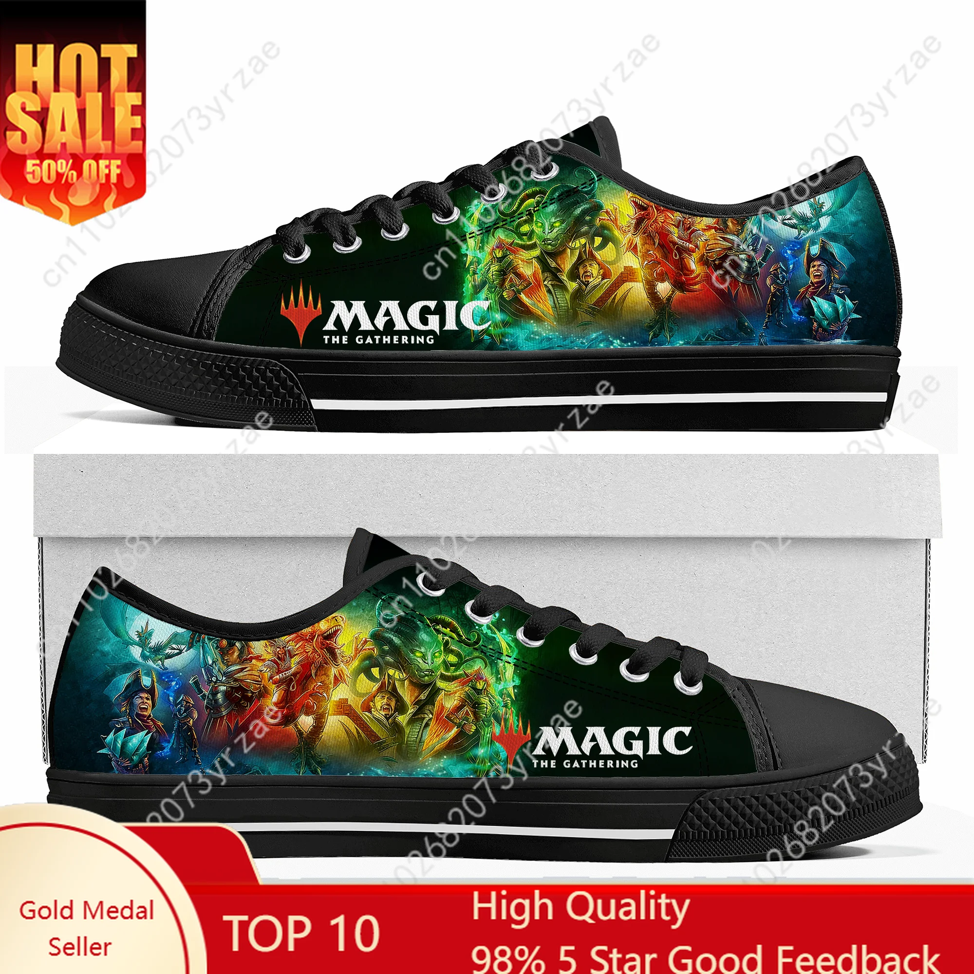 

Magic The Gathering Low Top Sneakers Hot Cartoon Game Womens Mens Teenager High Quality Shoes Casual Custom Made Canvas Sneaker