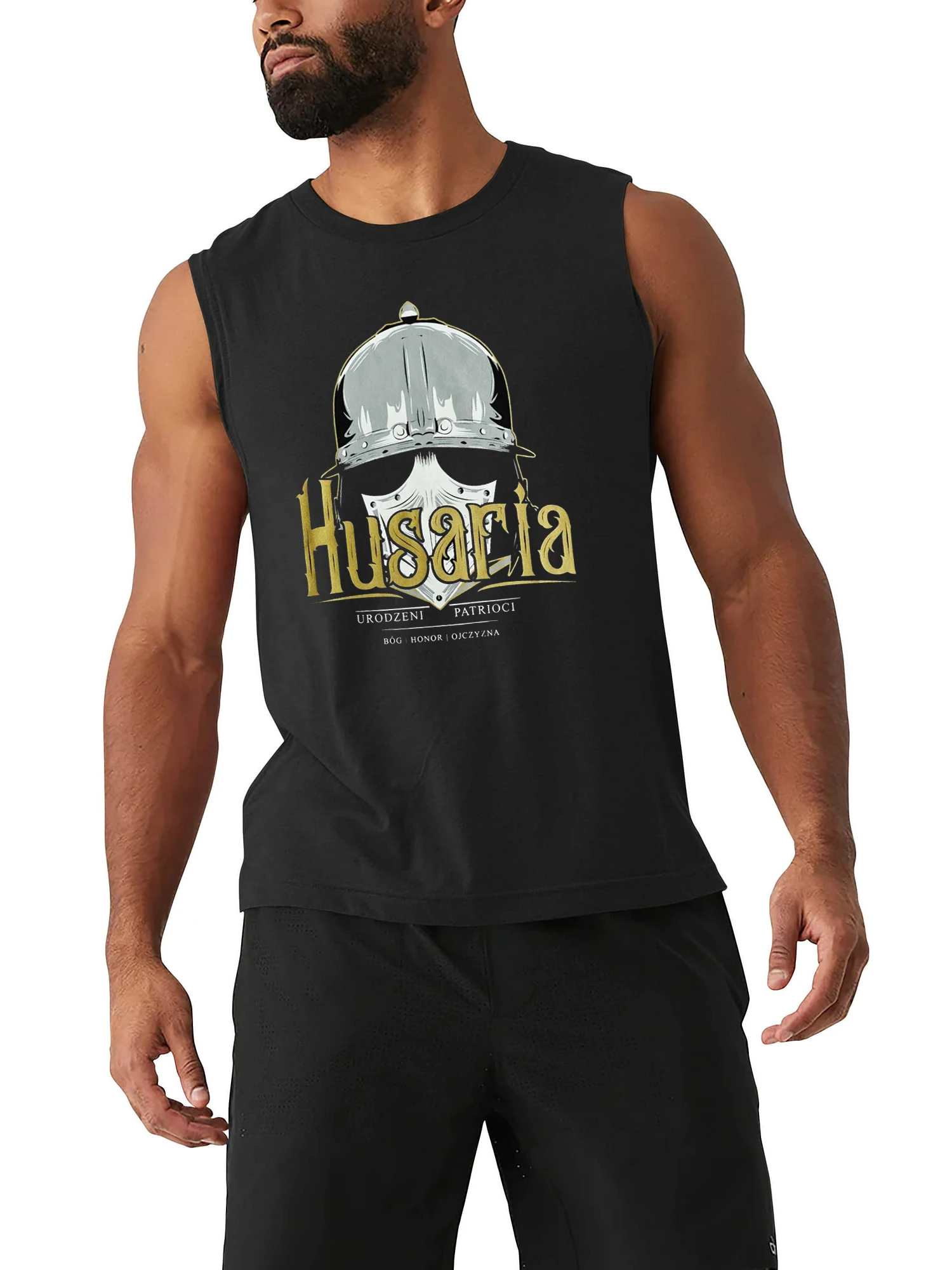 Poska Husaria Warrior Polish Winged Hussar Tanktop New 100% Cotton O-Neck Summer Casual Mens Vest Sleeveless T-shirt Streetwear