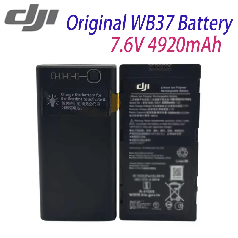 

Аккумулятор большой емкости 7.6V 4920mAh для DJI WB37 Phantom 4 RTK MG-1P M210 M600 FPV T16 T20 T25P T30 T40 T50 T60 (для пультов ДУ)