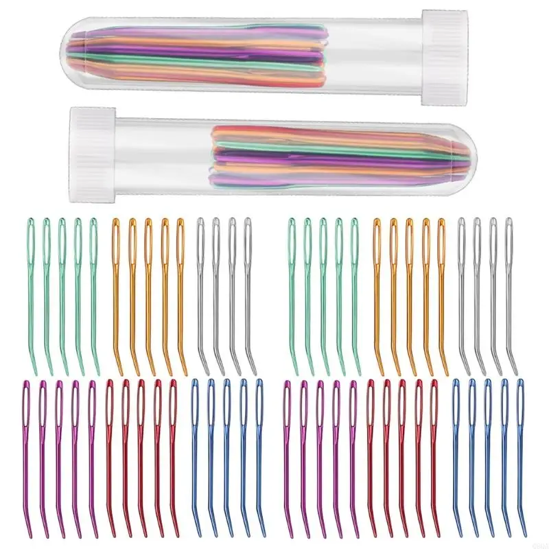 Q9QA Big Eye Bent Tip Tapestry Needle Sewing Sewing Needle pour le tissage broderie tricotage