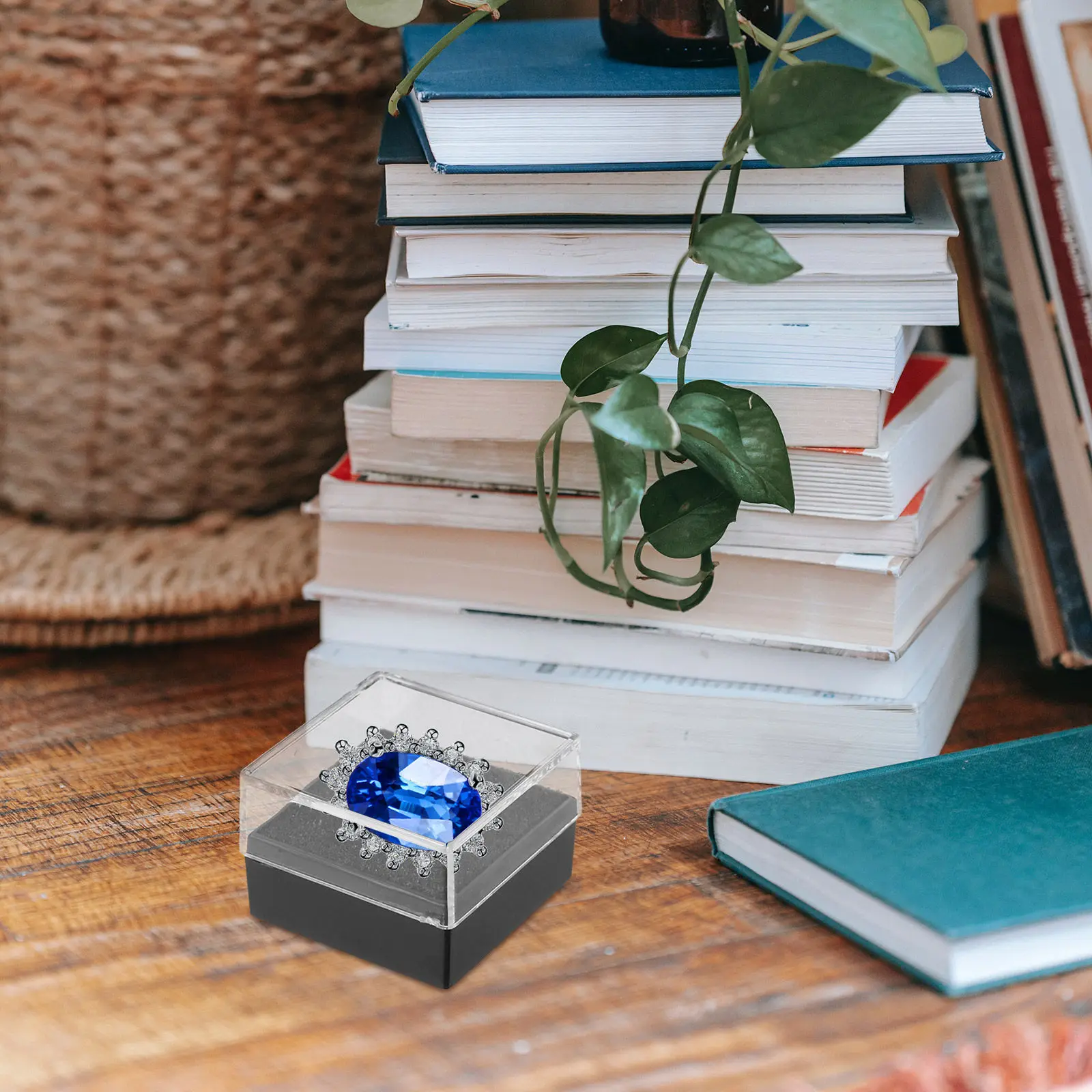 

6Pcs Badge Display Box Clear Brooch Pin Storage Case Compact Portable Organizer Protective Lid Jewelry Storage Container