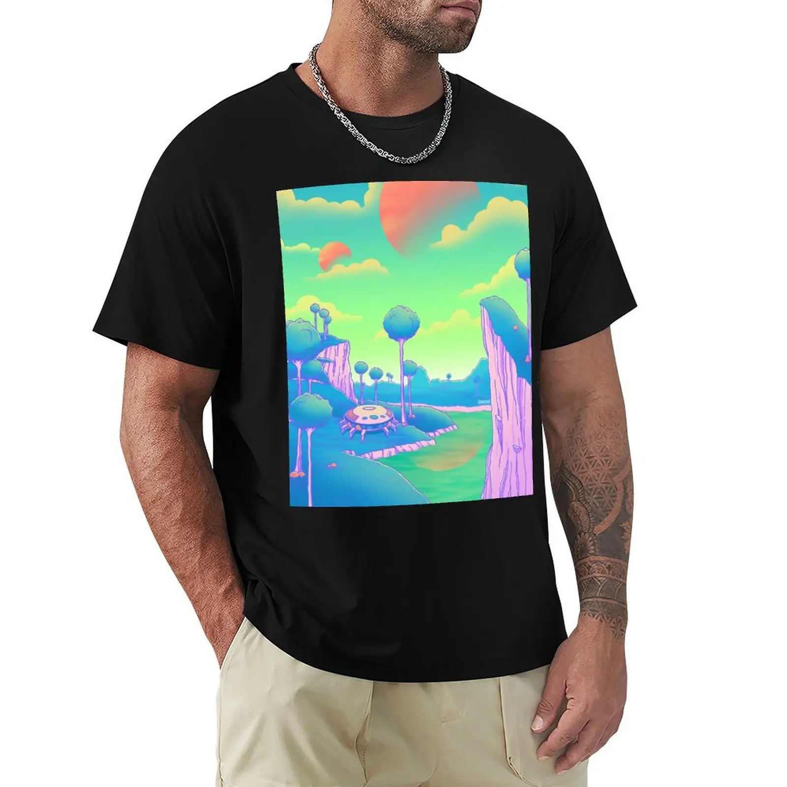 Camiseta Planet Namek, cómoda y básica, con cuello redondo