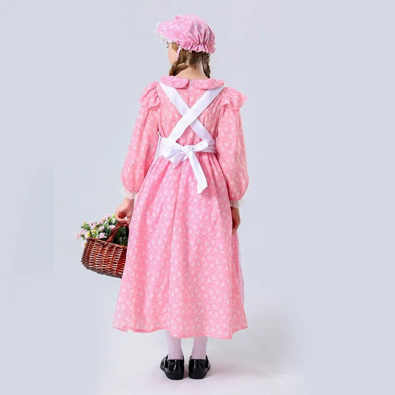 Halloween süßes rosa und blaues Langarmkleid Mädchen Lolita Kostüm
