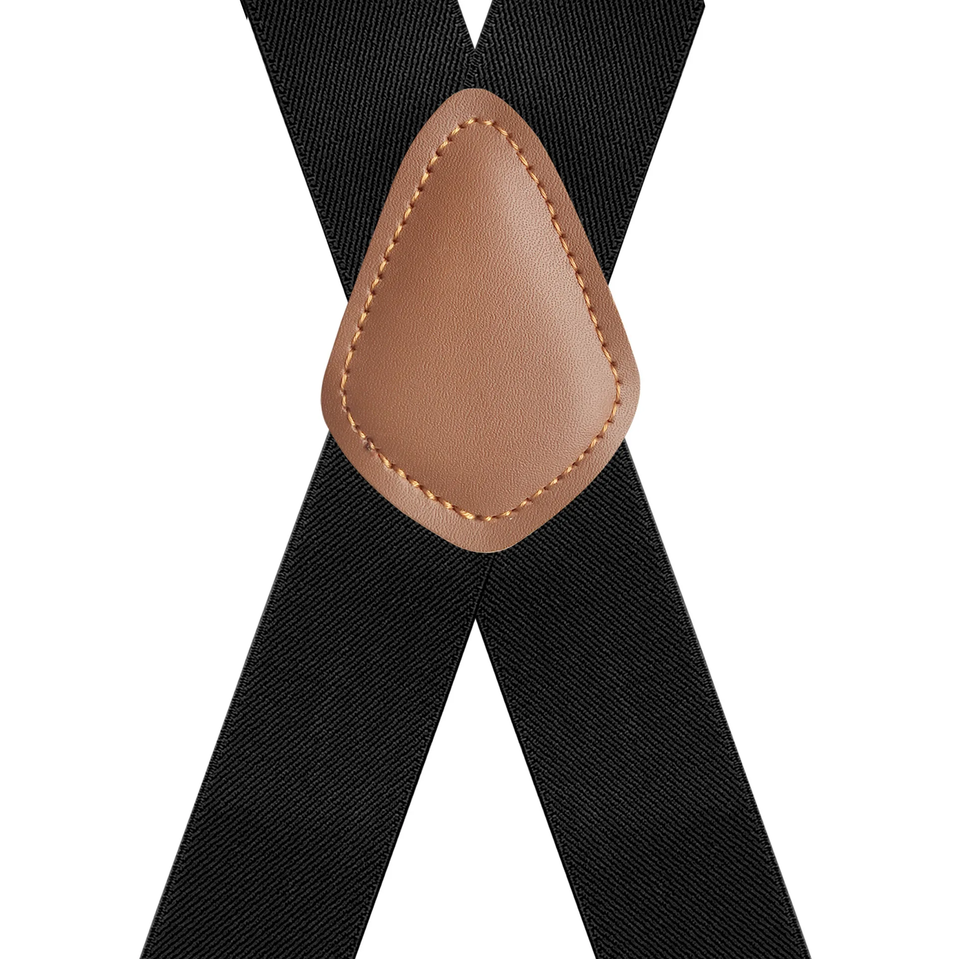 Suspenders for Men 3.5cm X-Black 4 Bronze Hook Clips Heavy Duty Adjustable Elastic Trouser Braces Suspensores Hombre Interior