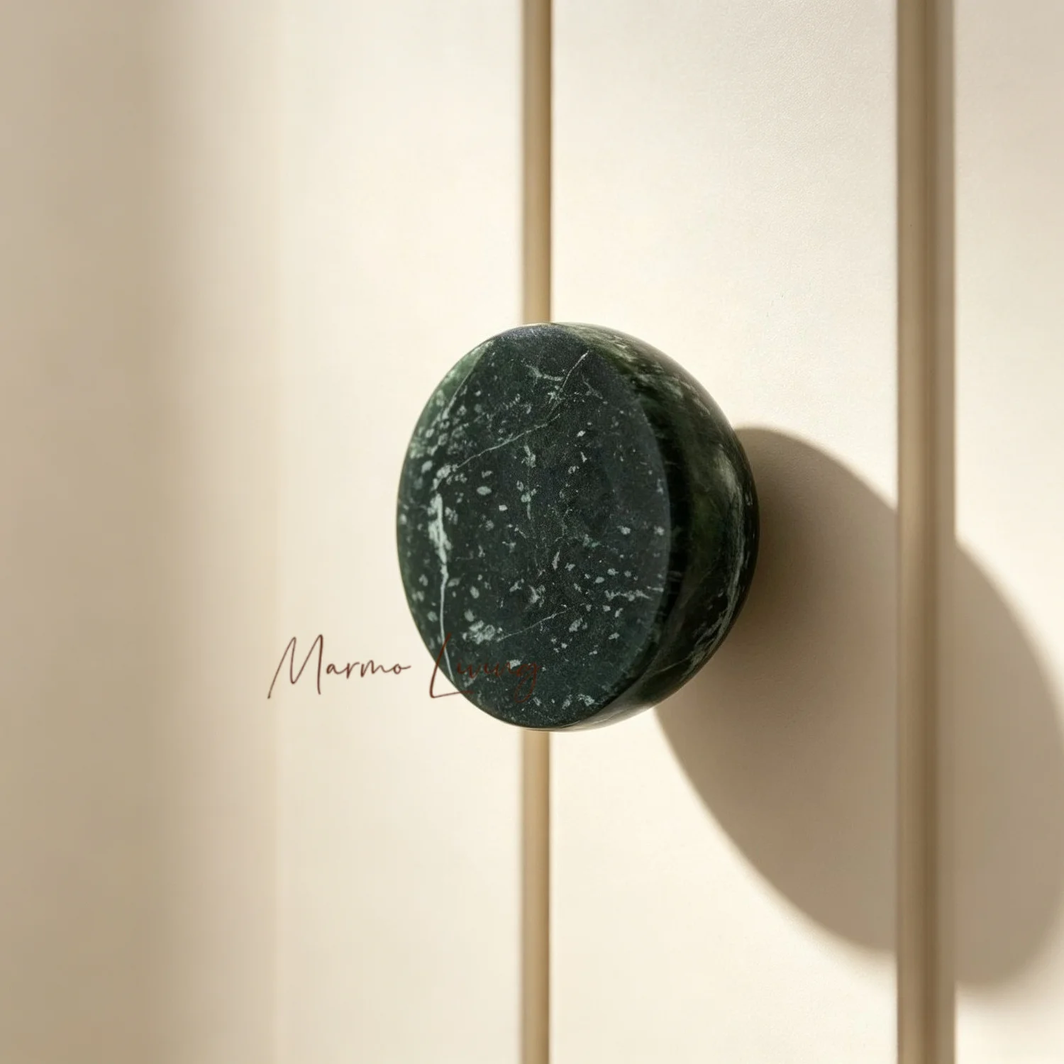 Natural Marble Door Handle Verde Green Stone Cabinet Knob Designer Art Cabinet Pull