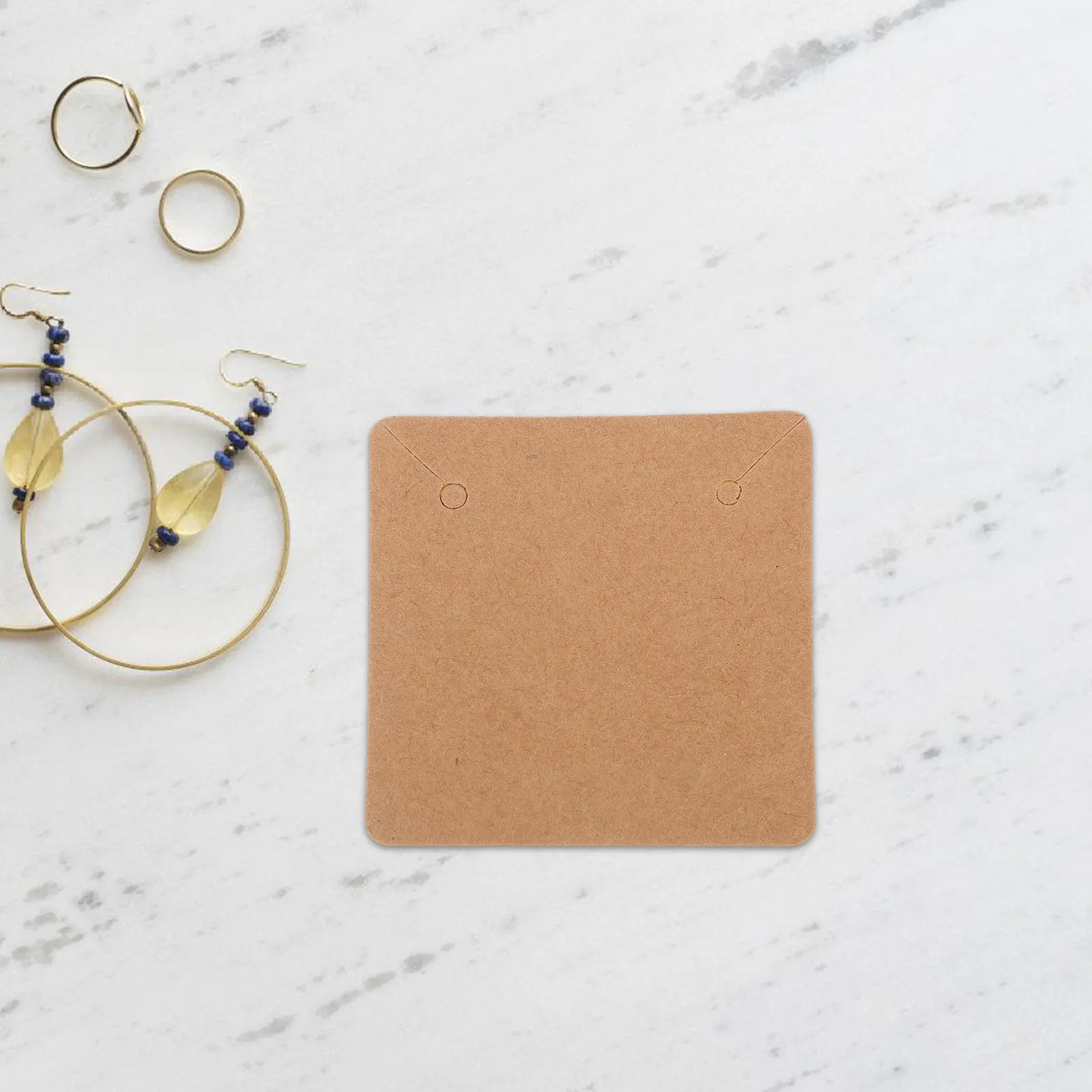 

50 шт. картонных карточек из крафт-бумаги для демонстрации ювелирных изделий, держатели для серег, подставки для ожерелий, для упаковки, розничной торговли, рукоделия, печати этикеток