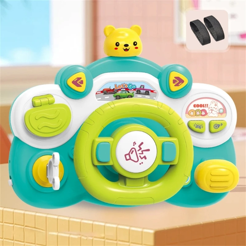 Steering Wheel Musical Toy for Toddler Interaction Car Simulated Toy Baby Child Driving Experience Montessori Toy