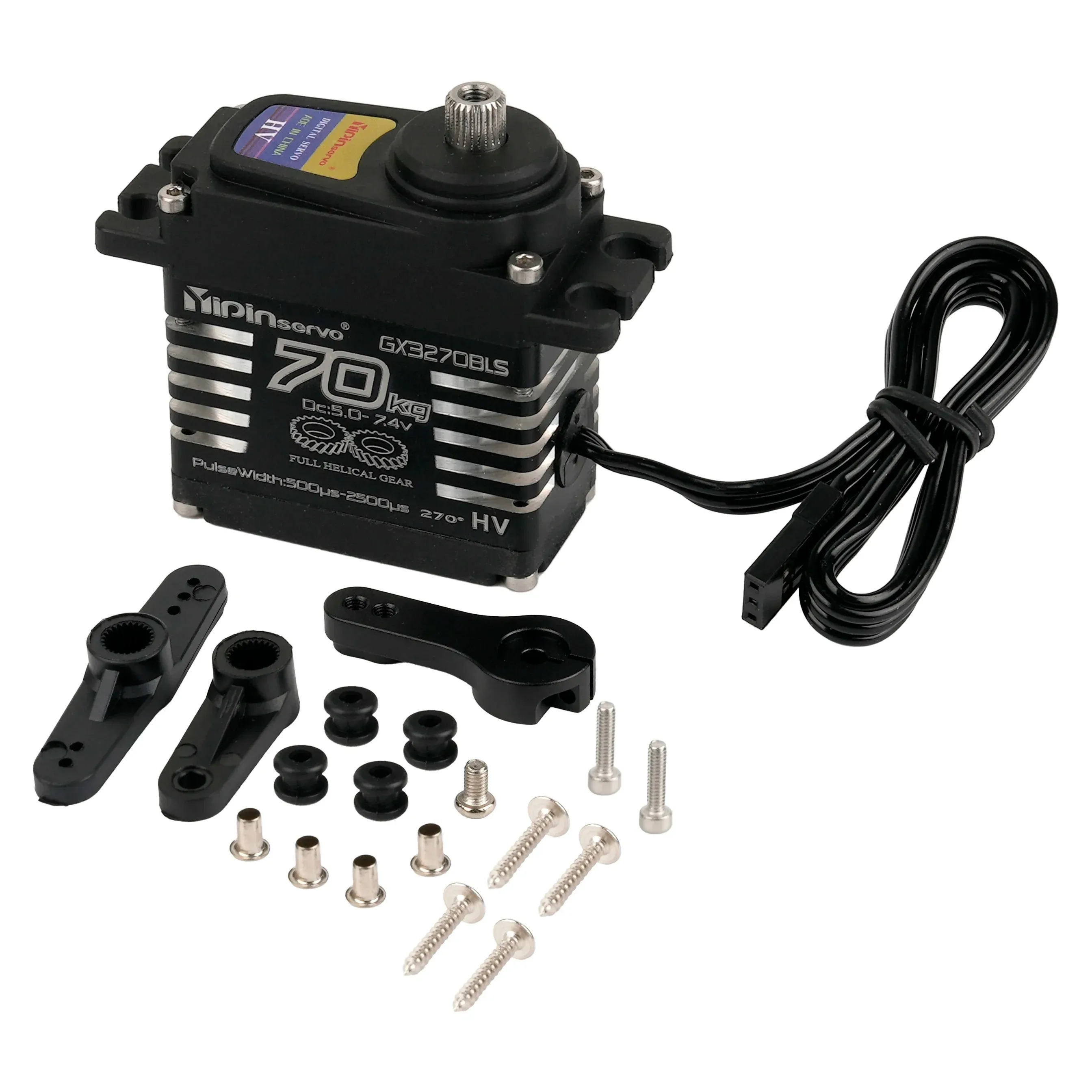 GX3345BLS 45KG Brushless Digital Servo High Torque Metal Gear 180/270 Degree Waterproof for 1/8 1/10 RC Crawler Truck Robot