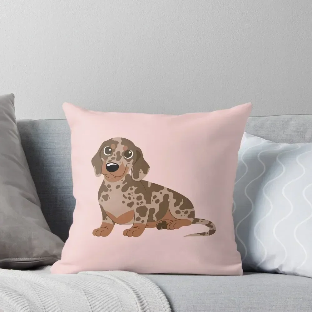 Miniature Dachshund - Dapple Throw Pillow luxury sofa pillows Cushion Cover For Sofa Sofa Cover Pillowcases pillow