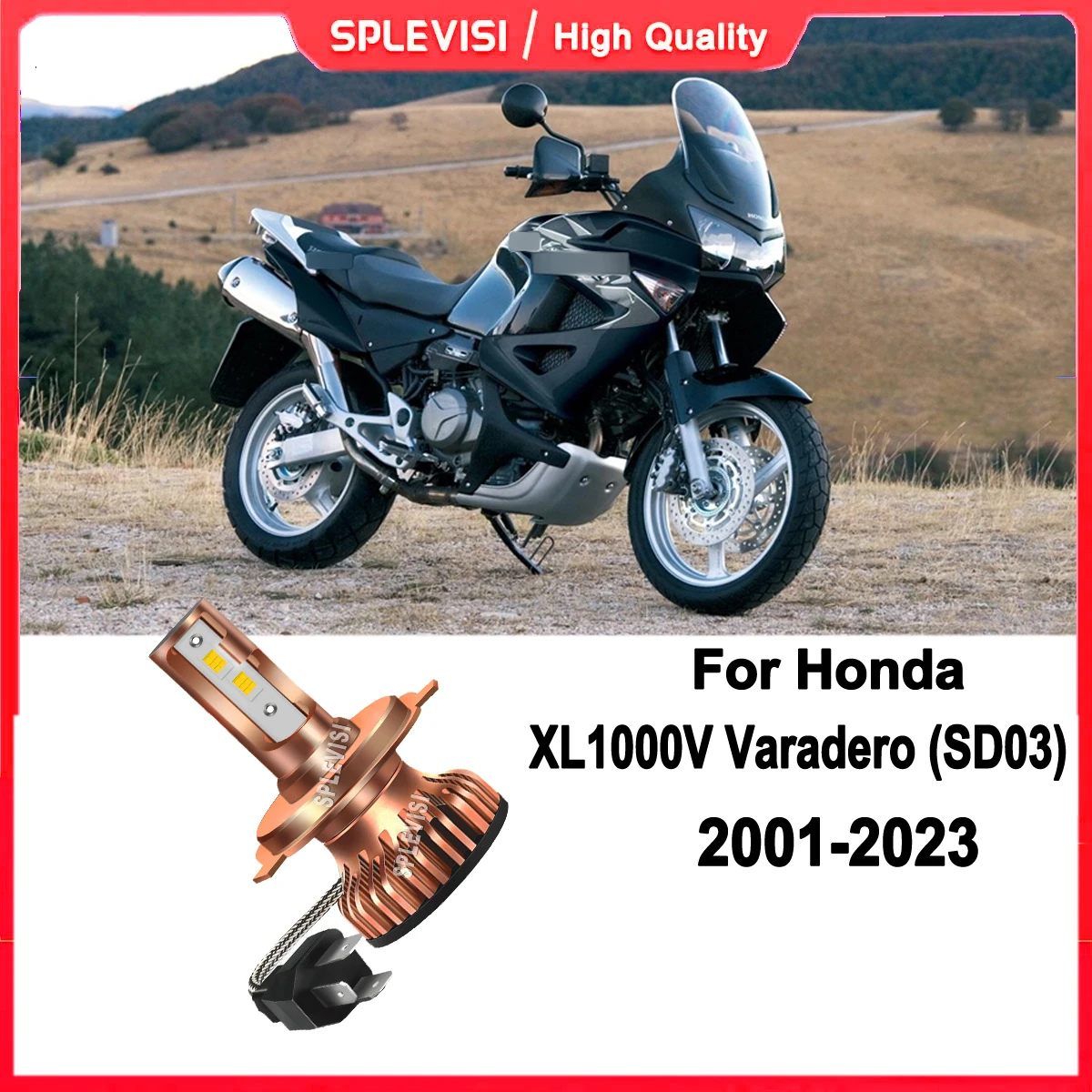 

H4 9003 HB2 LED Motorcycle Headlight - 1:1 compact design For Honda XL1000V Varadero (SD03) 2010 2011 2012 2013 2014 2015-2023