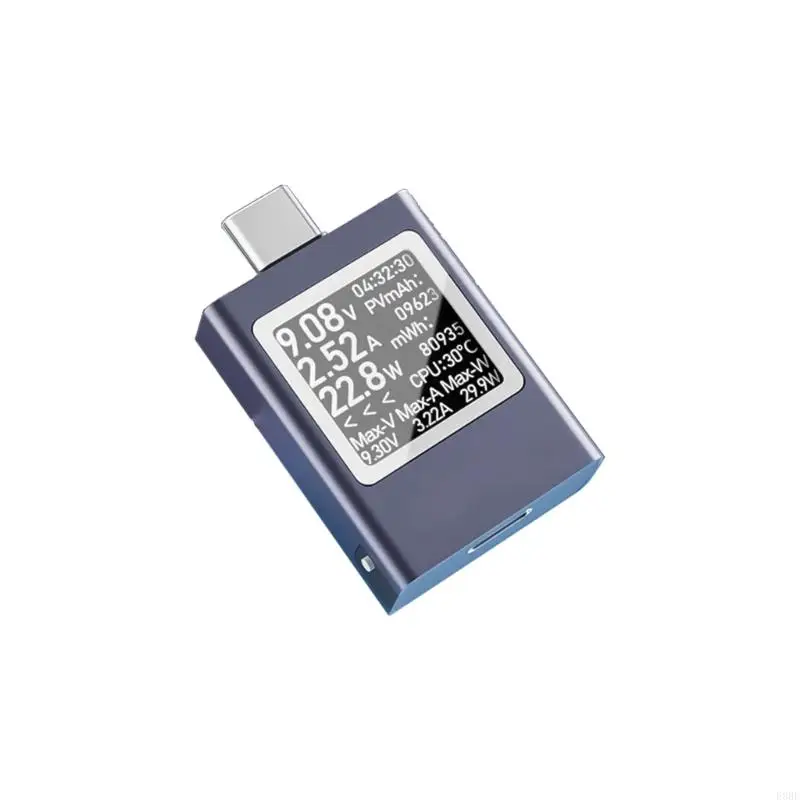 

Type C And Current Tester USB C Power Meter With 360 Degree Rotating Screen Enhances User Experience
