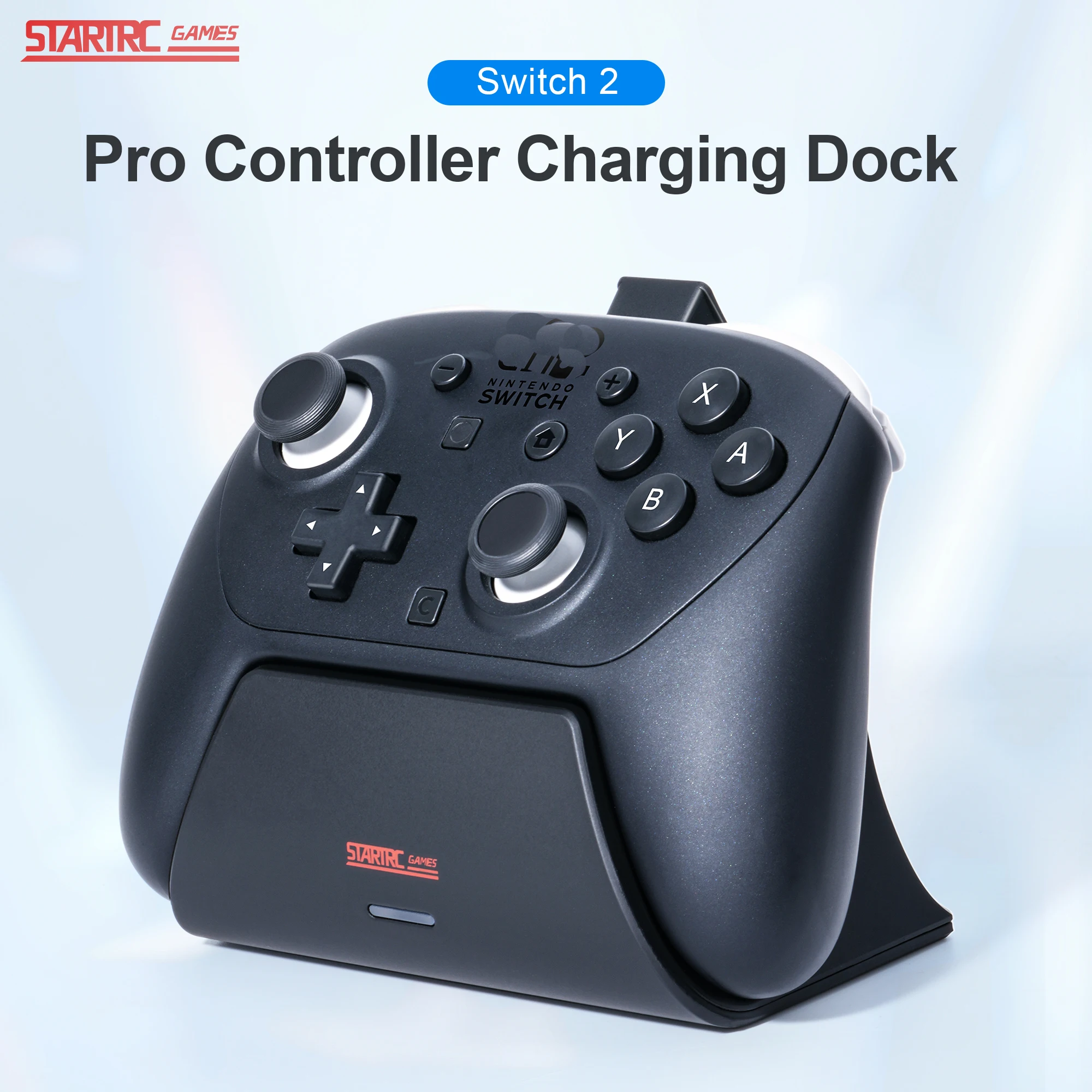 Fast Charger for Switch 2 Pro Controller Gamepad  Charging Dock with LED Indicator Light for Nintendeo Switch 2 Accessories