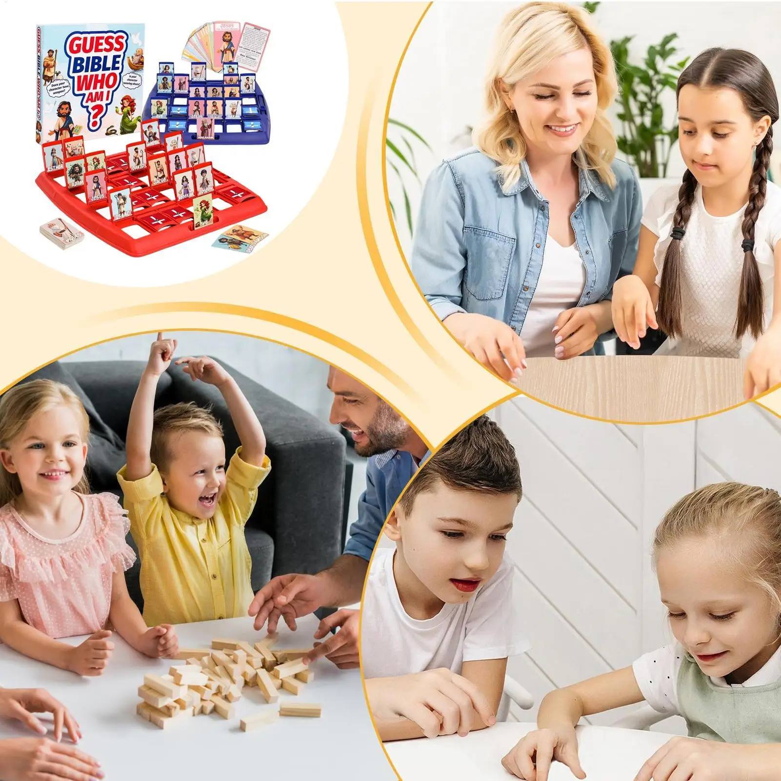تخمين الكتاب المقدس الذي لعبة اللوحة 24 شخصية كلاسيكية ممتعة ألعاب السفر من أنا لعبة الكتاب المقدس للمكاتب والظروف الاجتماعية ومدرسة الإجهاد #5