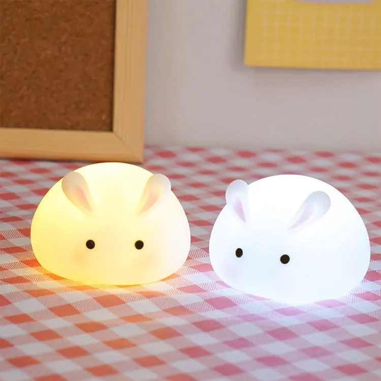 Mini Cute Bunny Night Light Cute Girly Heart Ornament Bedroom Ornament Sleeping Lamp Girl Birthday Gift Atmosphere Table Lamp