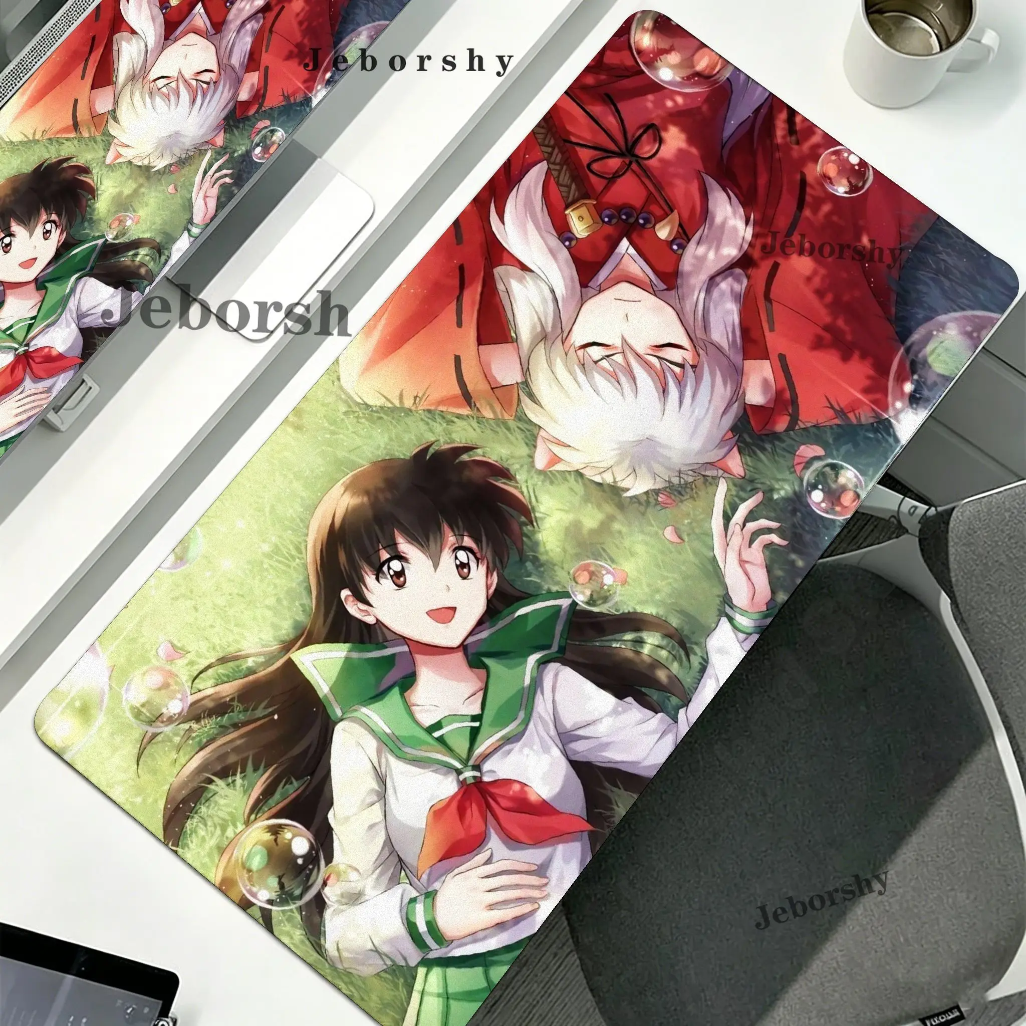 Anime I-Inuyasha Mousepad HD Printing Computer Gamers Locking Edge Non-slip Mouse Pad XXL Keyboard PC Desk Pad