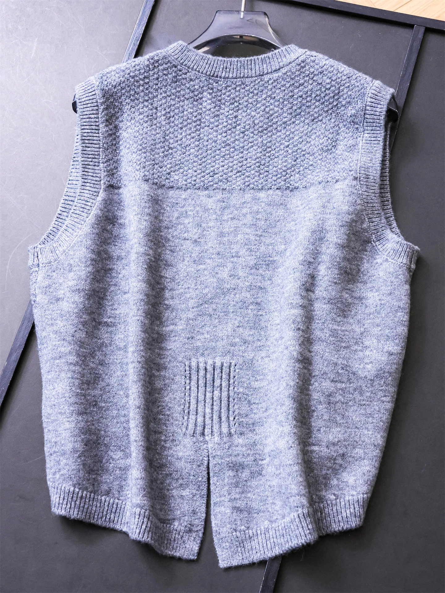 Gilet Maglione da Donna Tinta Unita Vestibilità Ampia con Scollo Rotondo Nuovo Top Autunnale per Stratificazione N048 Misto Poliestere e Nylon