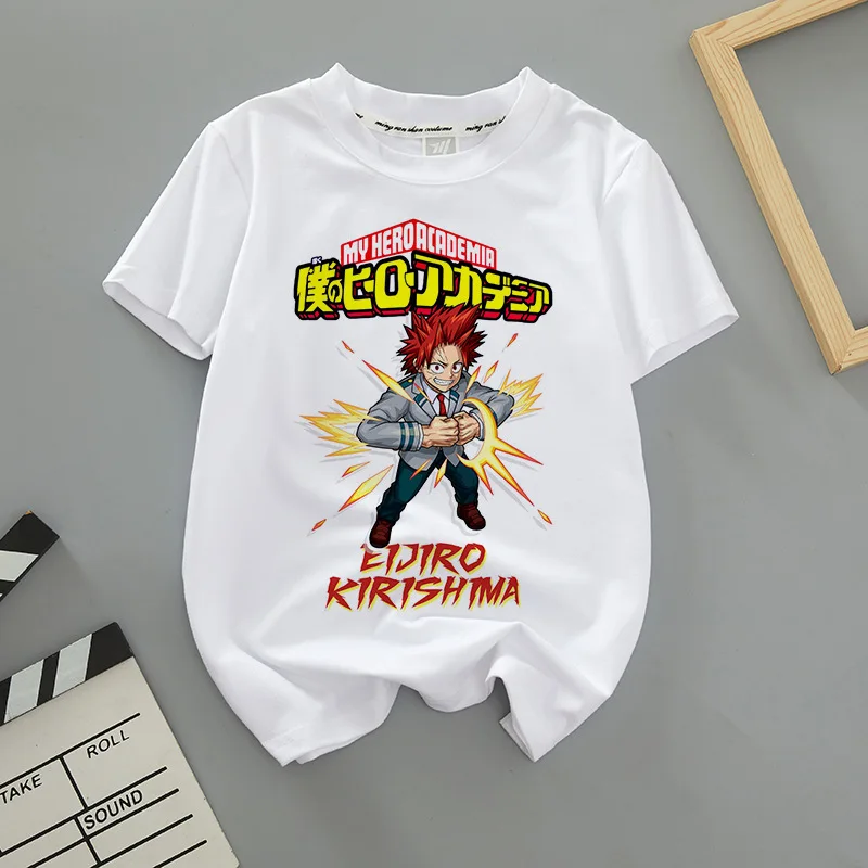 

2025 Summer My Hero Academy Anime Peripheral Printing Cotton Short Sleeve Men's and Children's T-Shirt Versatile Parent-Child