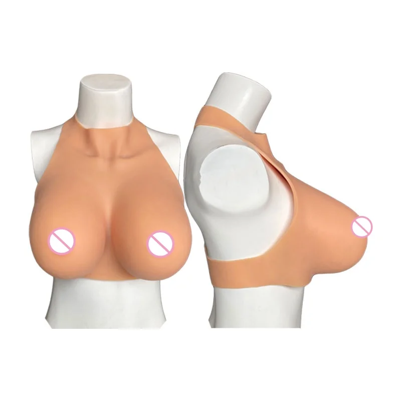 

Silicone Breast Forms Plate for Men - Huge Cup Fake Boobs Crossdress Transgender Drag Queen Cosplay Plump Soft Shake