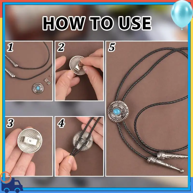 

L37A-Набор аксессуаров для галстука, комплект для замены галстука, аксессуары для пряжек для галстука, пряжка для галстука и 7 шт., бирюзовые пуговицы из сплава