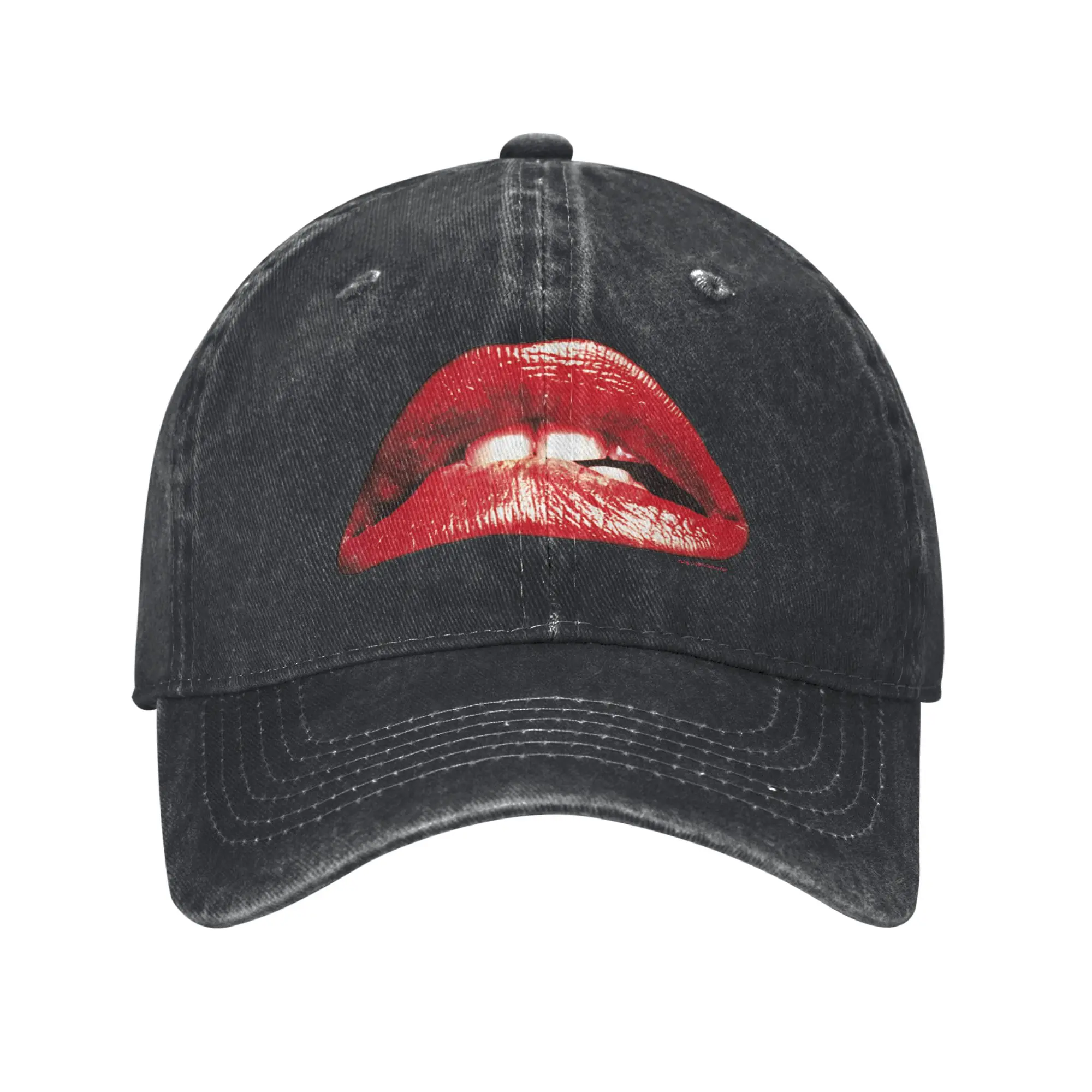 Summer Rocky Horror Picture Show Iconic Red Lips Baseball Cap Sun  Sunscreen Design Washed Trucker Hat Women Men Baseball Caps