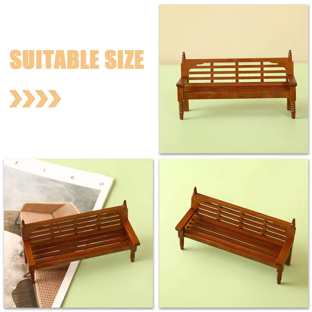 

Park Bench Ornaments Decorative Miniatures Benches Garden Furniture Models Dollhouse