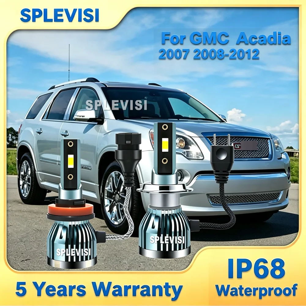 12v Auto Car LED Headlight High Low Beam Long Last Reduce Replacement Frequency For GMC Acadia 2007 2008 2009 2010 2011 2012