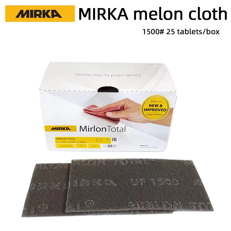 

MIRKA Original 25Pcs Grinding Card Vegetable Melon Cloth Baijeb Car Paint Spray Paint Polishing Grey Hand Sandpaper 1500 Grit