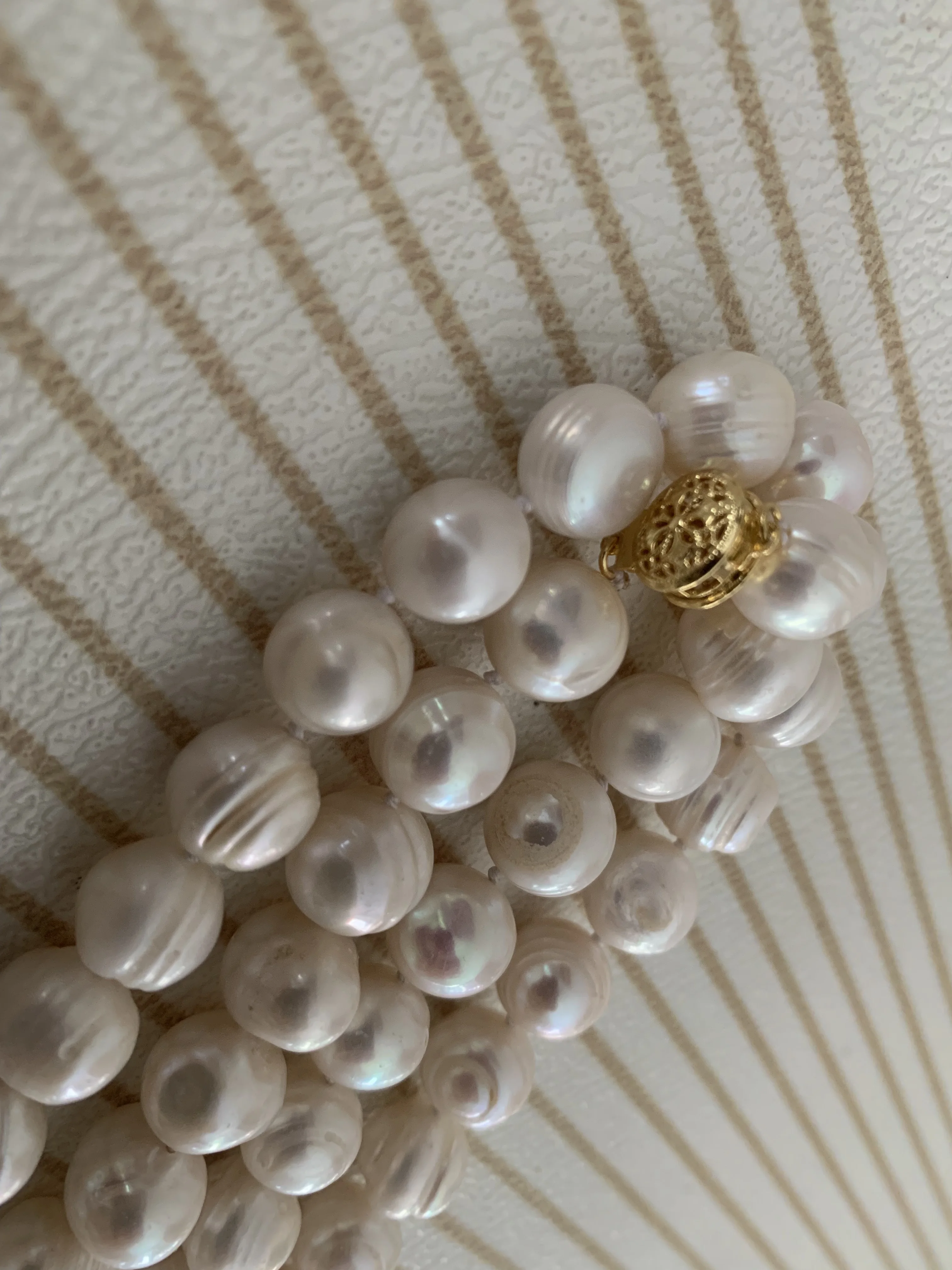 Large 9-10mm Natural South China Sea true white pearl necklaces with 55INCH 14K gold chains 1127